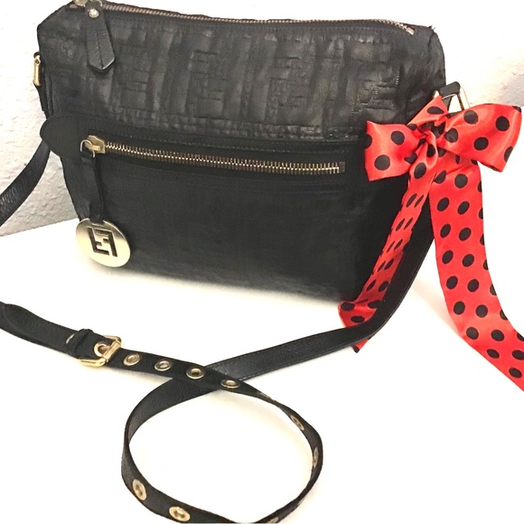 Fendi FF Quilted Coated Canvas Embossed Crossbody Bag - Picture 7 of 16